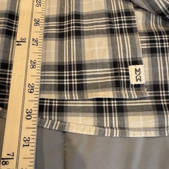 Mutual Weave Men's Button Front Shirt Black Tan Plaid Size XL - Picture 7 of 9